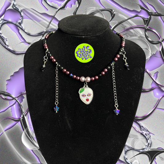 Ghoul beaded purple necklace (var.5)