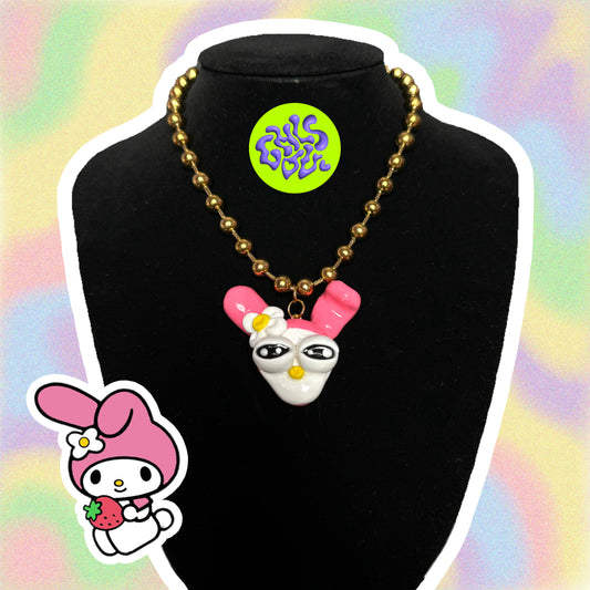 Hello Kitty Ghoul necklace (gold var.3)